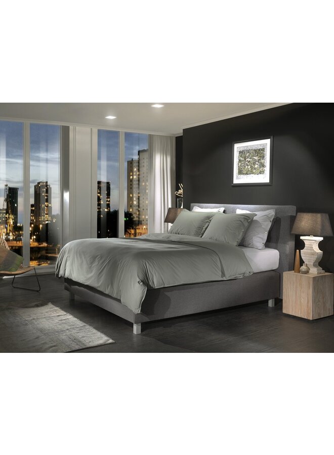 Yellow Dekbedovertrek Uni Groen - Percale Katoen