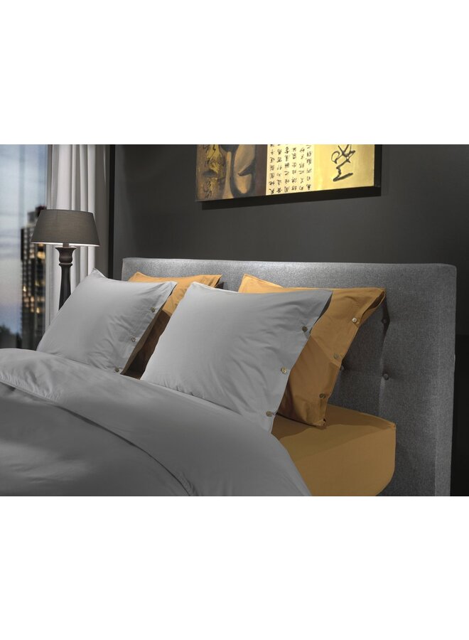 Yellow Dekbedovertrek Uni Antraciet - Percale Katoen