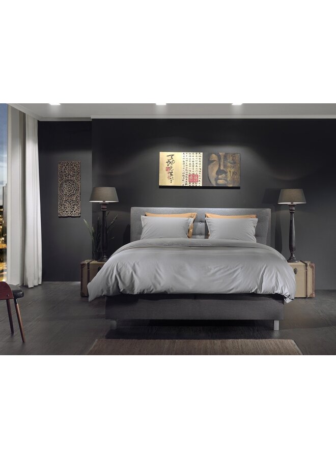 Yellow Dekbedovertrek Uni Antraciet - Percale Katoen