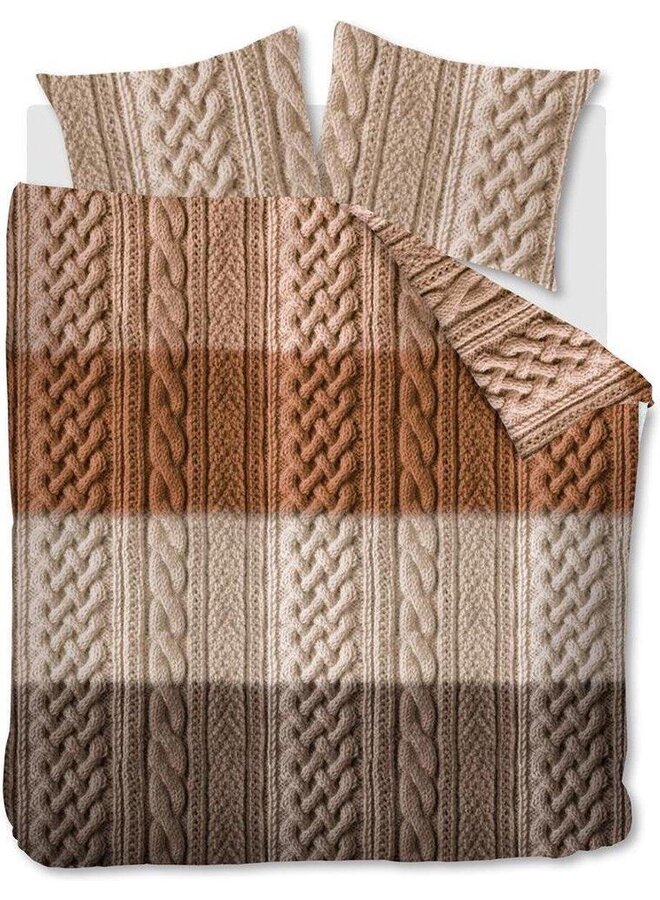 Dekbedovertrek Snug Bruin - Katoen