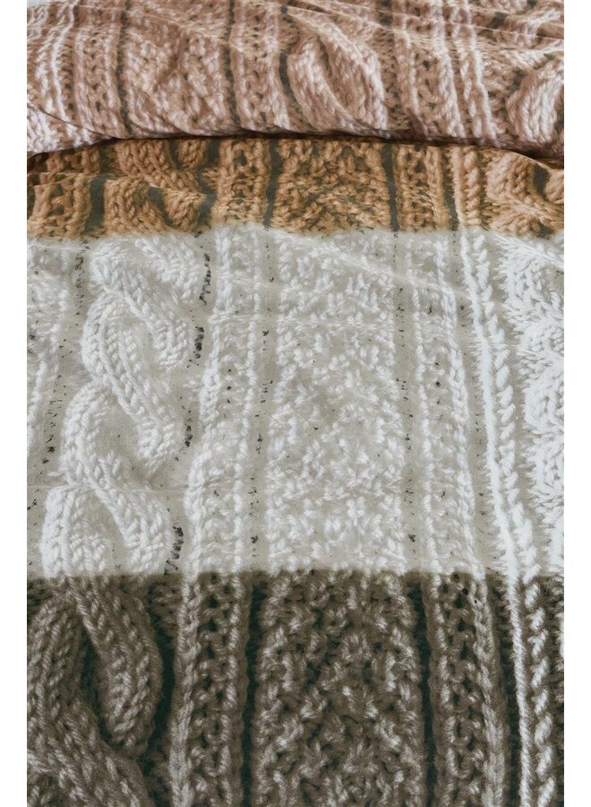 Ariadne At Home Dekbedovertrek Snug Bruin - Katoen