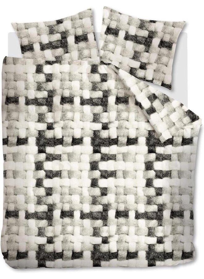 Ariadne At Home Dekbedovertrek Comfort Zwart/Wit - Katoen