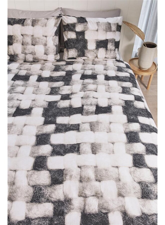 Ariadne At Home Dekbedovertrek Comfort Zwart/Wit - Katoen