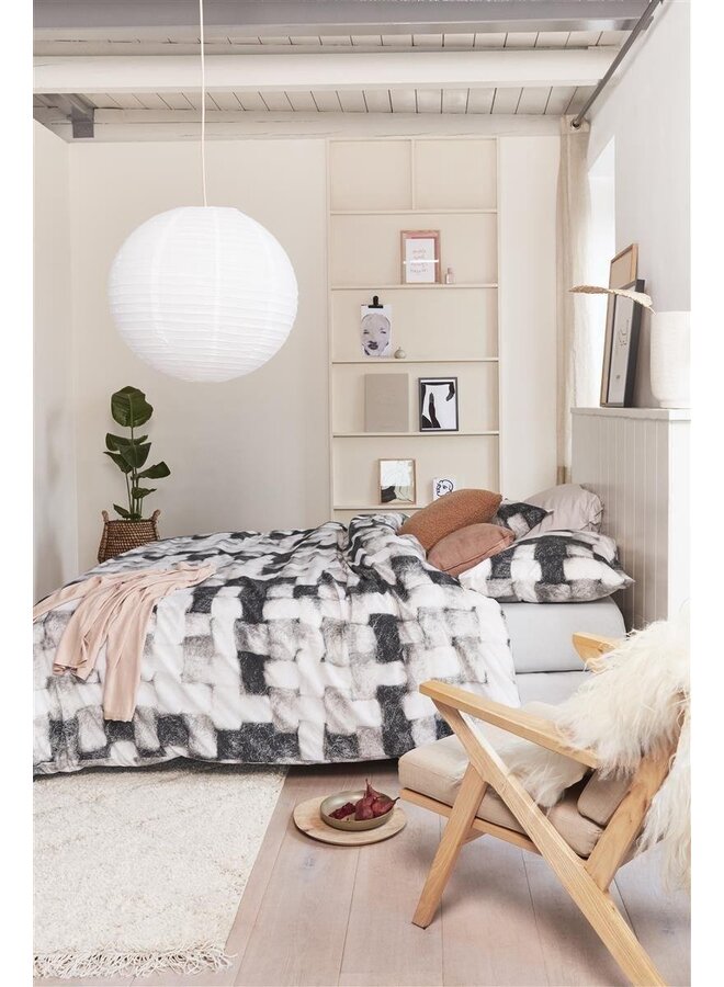 Ariadne At Home Dekbedovertrek Comfort Zwart/Wit - Katoen