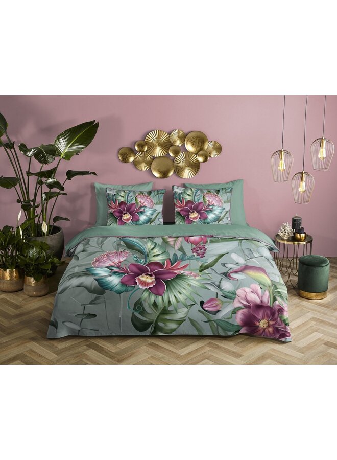 Descanso Dekbedovertrek Allison Multi - Biologisch Katoensatijn