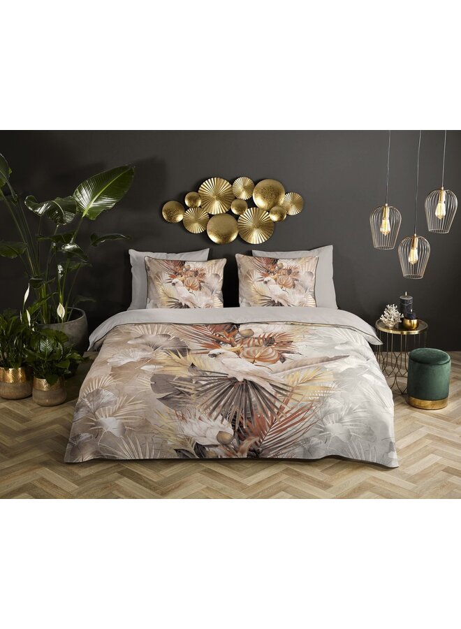 Descanso Dekbedovertrek Pippa Zand - Biologisch Katoensatijn