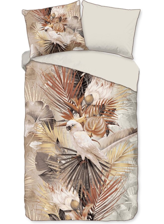 Descanso Dekbedovertrek Pippa Zand - Biologisch Katoensatijn