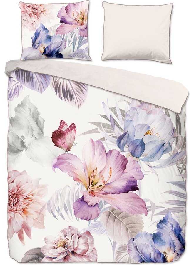 Descanso Dekbedovertrek Caen Multi - Biologisch Katoensatijn