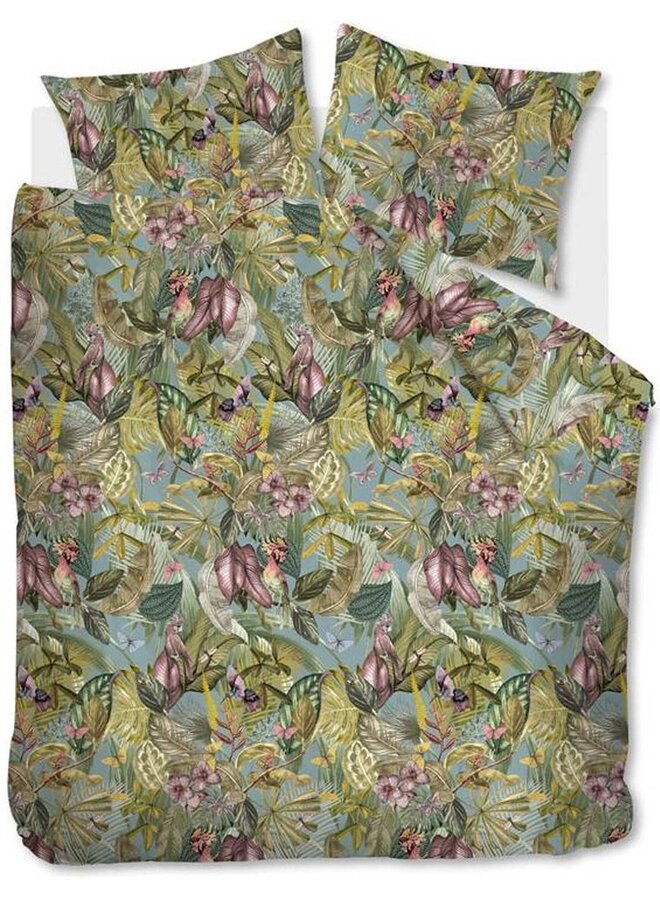 Dekbedovertrek Birds Paradise Groen - Katoen PL3