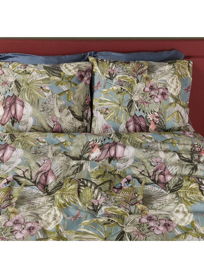 At Home Dekbedovertrek Birds Paradise Groen - Katoen