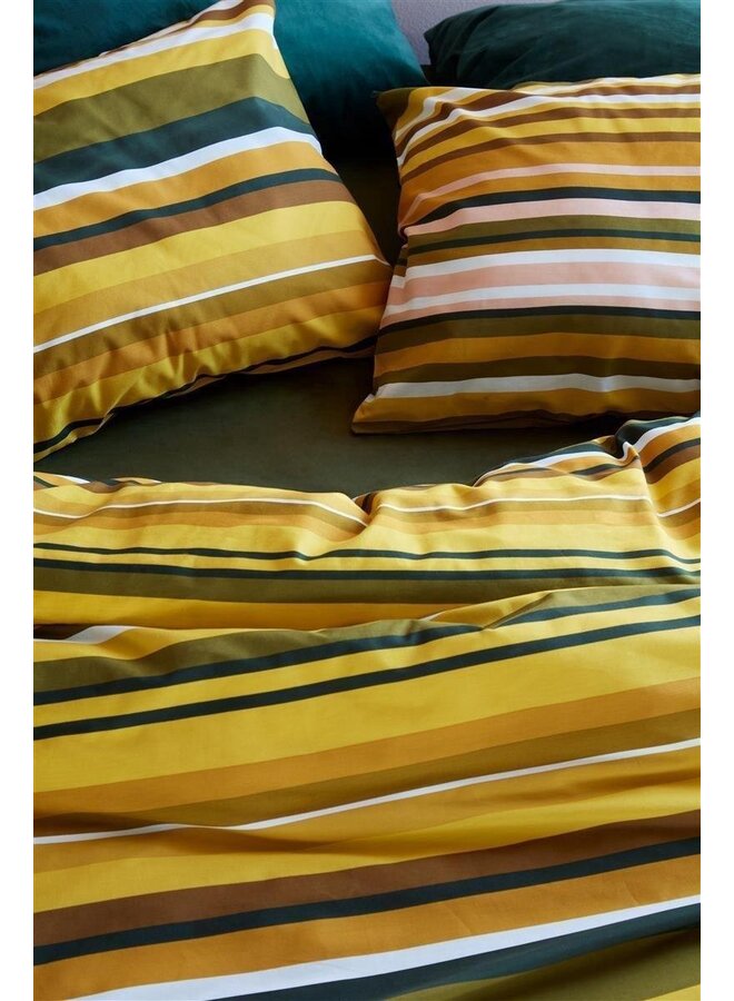 At Home Dekbedovertrek Marieke Geel - Katoen