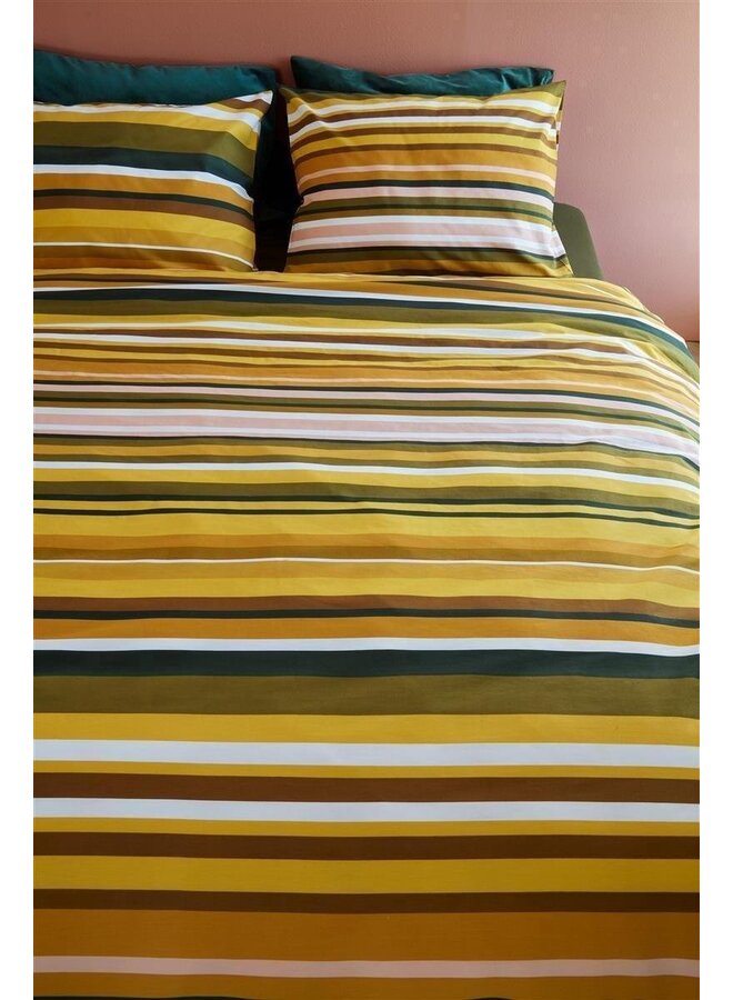 At Home Dekbedovertrek Marieke Geel - Katoen