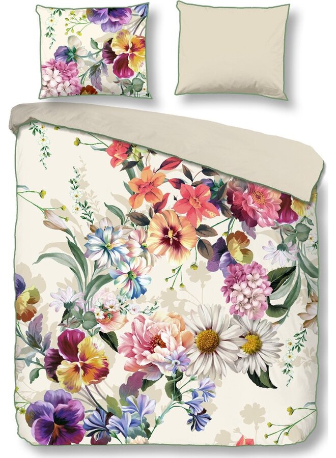 Descanso Dekbedovertrek Novara Ecru - Biologisch Katoensatijn