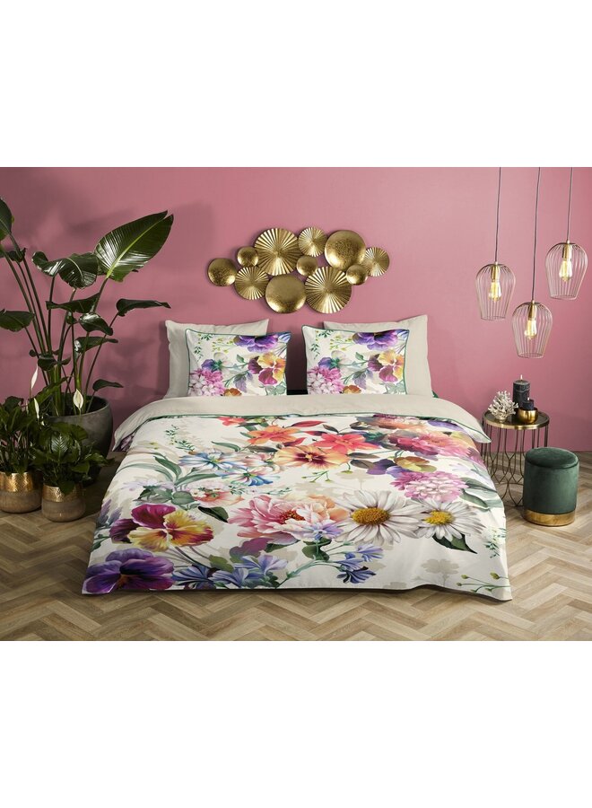 Descanso Dekbedovertrek Novara Ecru - Biologisch Katoensatijn