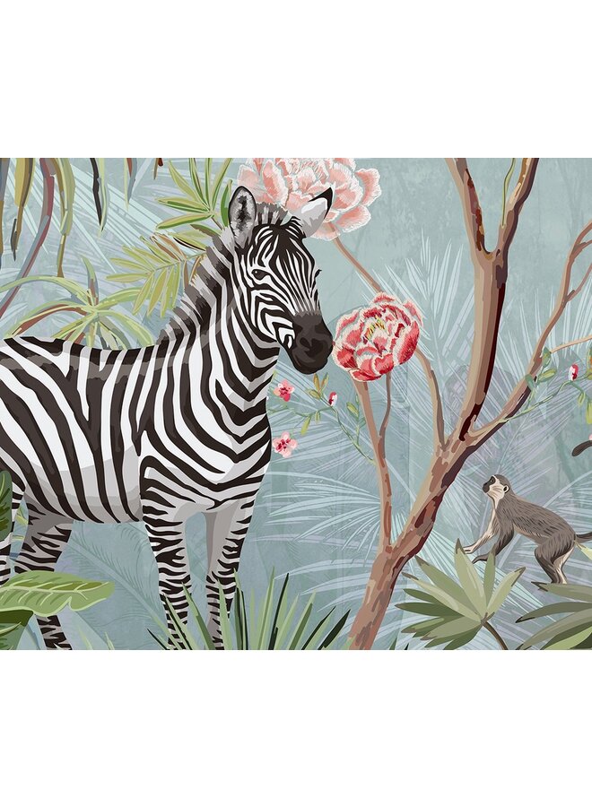 Descanso Dekbedovertrek Yasmin Aqua - Biologisch Katoensatijn