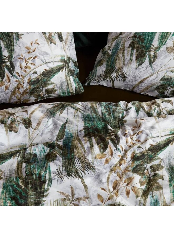 At Home Dekbedovertrek Into Groen - Katoen