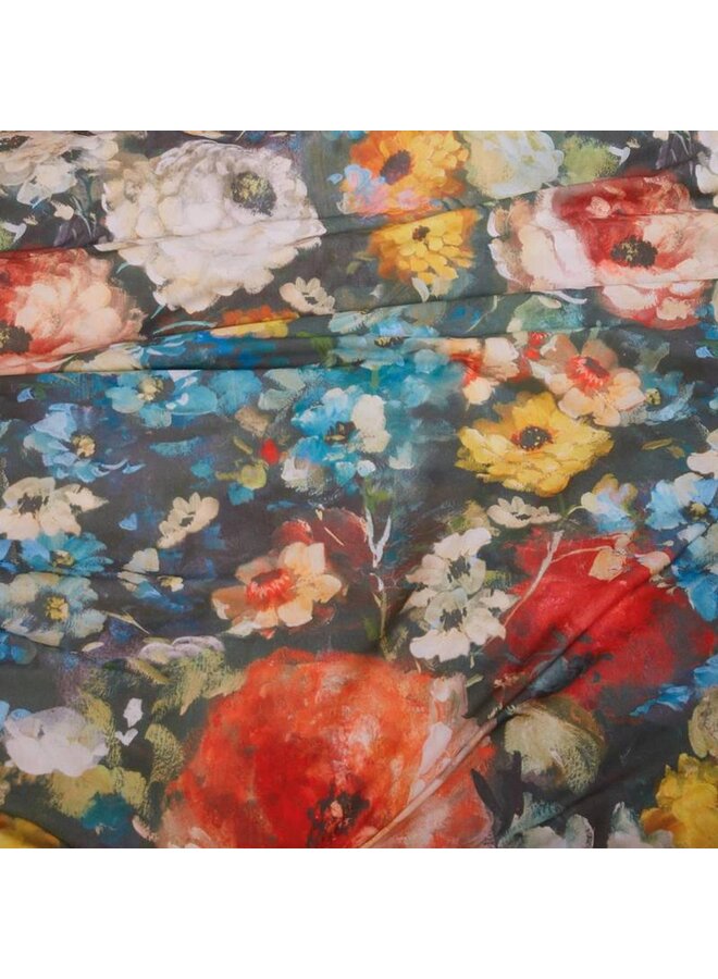 At Home Dekbedovertrek History Groen - Katoen