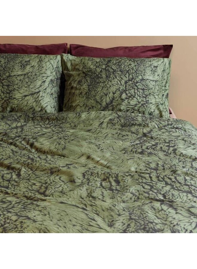 At Home Dekbedovertrek Feel Warm Groen - Katoen