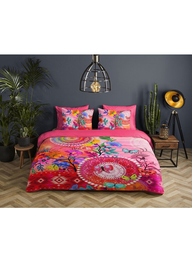 HIP Dekbedovertrek Giselah Multi - Katoensatijn