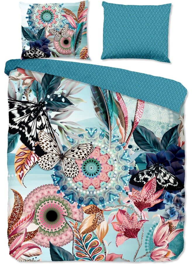 HIP Dekbedovertrek Maximilian Aqua - Katoensatijn