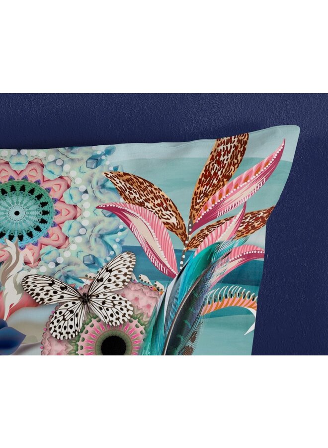 HIP Dekbedovertrek Maximilian Aqua - Katoensatijn