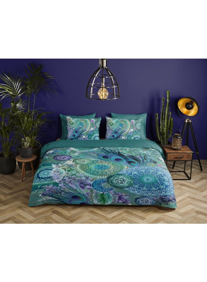 HIP Dekbedovertrek Kari Groen - Katoensatijn