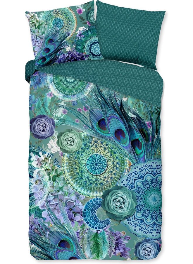 HIP Dekbedovertrek Kari Groen - Katoensatijn