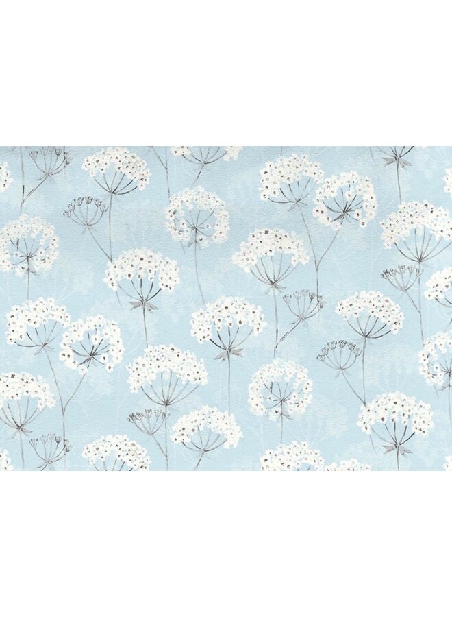 Romanette Dekbedovertrek Sneeuwbloemen Blauw - Flanel