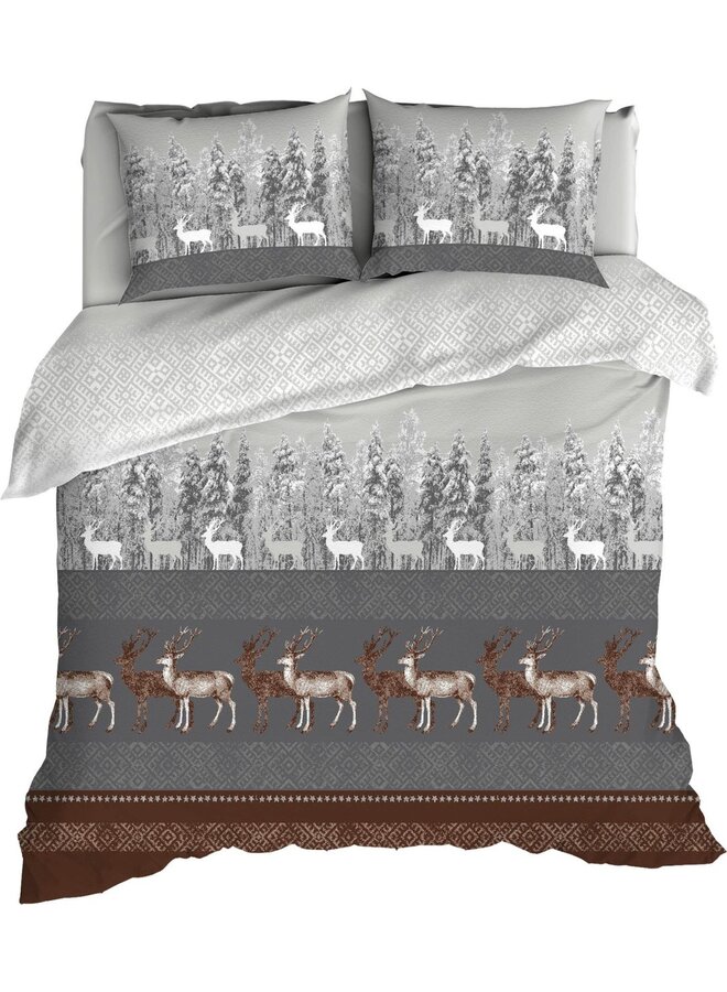 Dekbedovertrek Rossignol Grijs - Flanel PL3