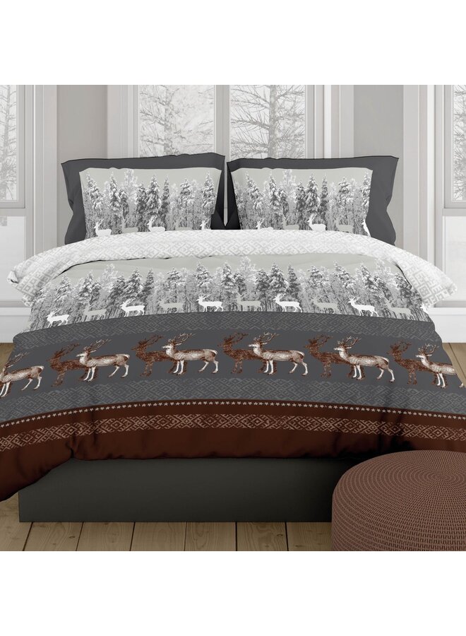 Romanette Dekbedovertrek Rossignol Grijs - Flanel