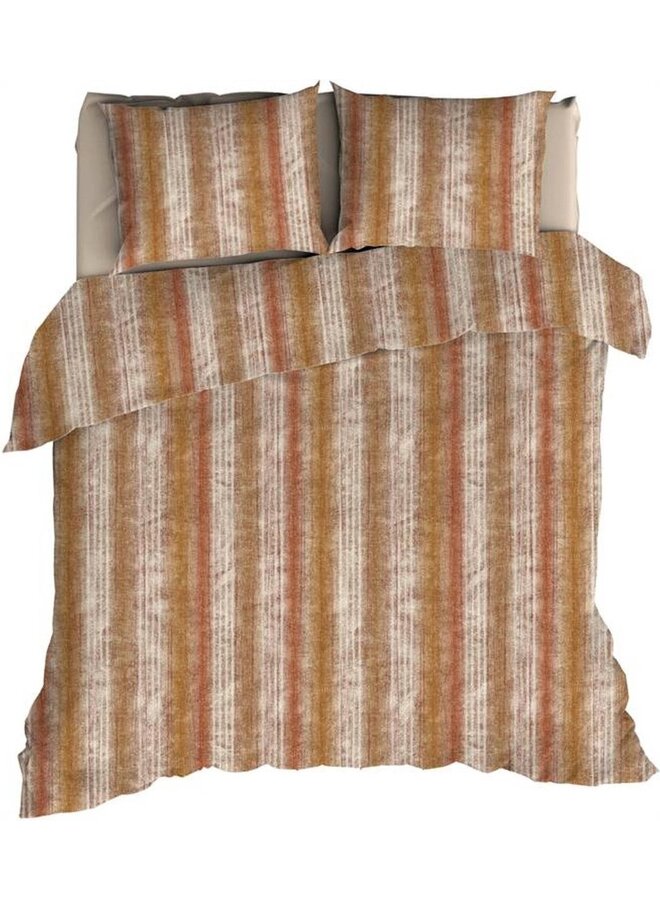 Dekbedovertrek Kevin Terra/Bruin - Flanel PL3