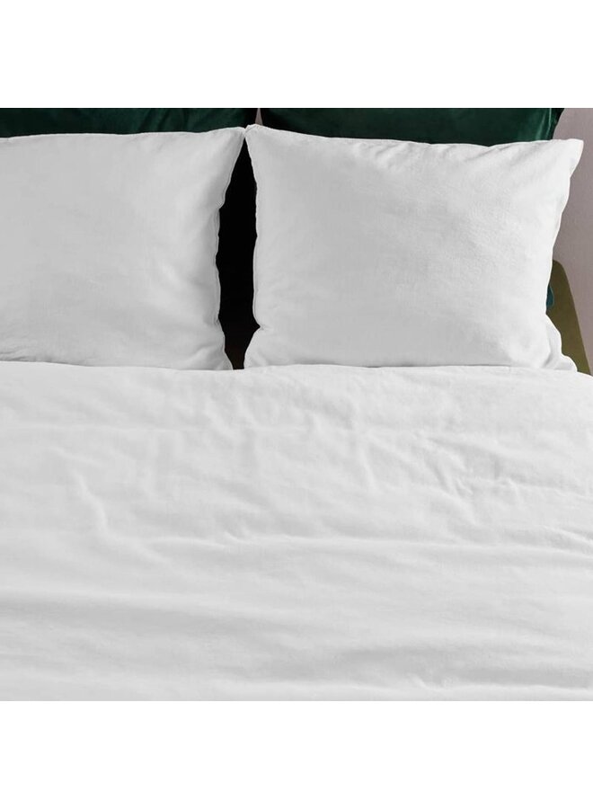 At Home Dekbedovertrek Easy Uni Wit - Linnen/Katoen