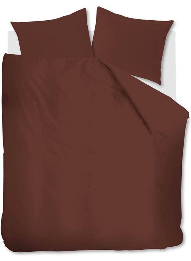 Dekbedovertrek Easy Uni Bruin - Linnen/Katoen PL2