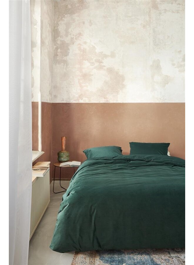 At Home Dekbedovertrek Tender Groen - Velvet