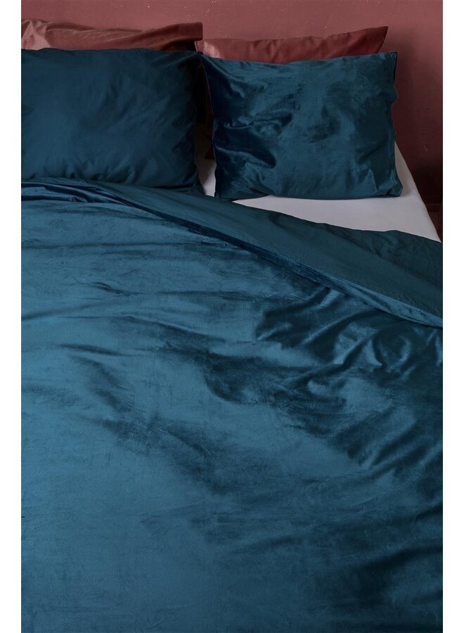 At Home Dekbedovertrek Tender Blauw - Velvet