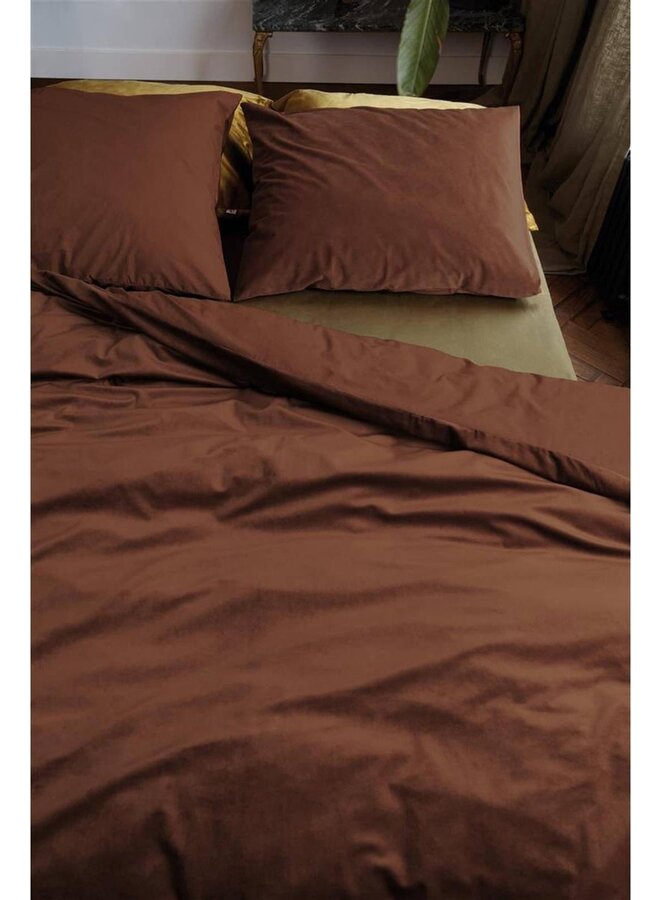 At Home Dekbedovertrek Tender Bruin - Velvet