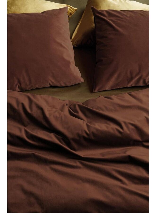 At Home Dekbedovertrek Tender Bruin - Velvet