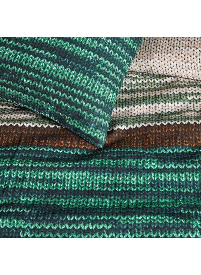 Beddinghouse Dekbedovertrek Fardau Groen - Flanel