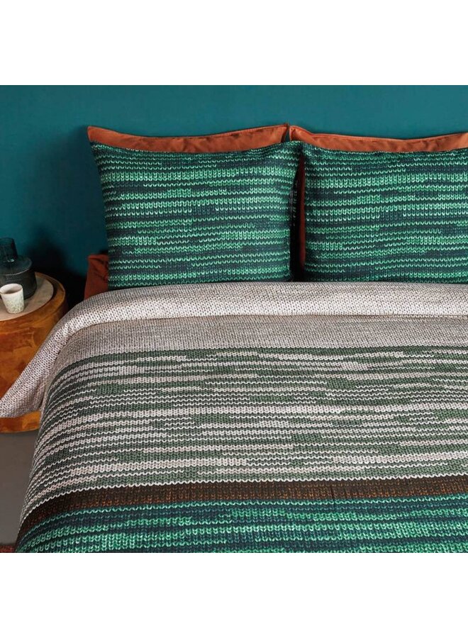 Beddinghouse Dekbedovertrek Fardau Groen - Flanel