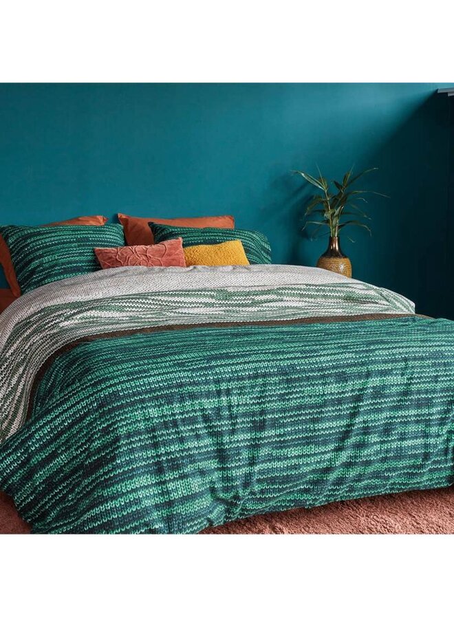 Beddinghouse Dekbedovertrek Fardau Groen - Flanel