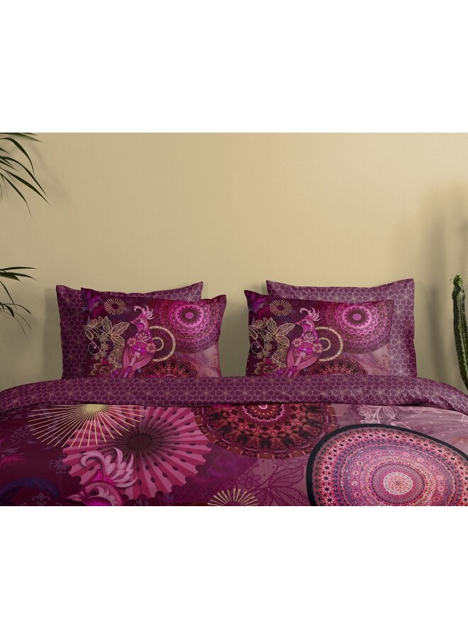 HIP Dekbedovertrek Miska Bordeaux - Katoensatijn