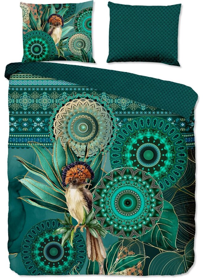 Dekbedovertrek Damali Groen - Katoensatijn