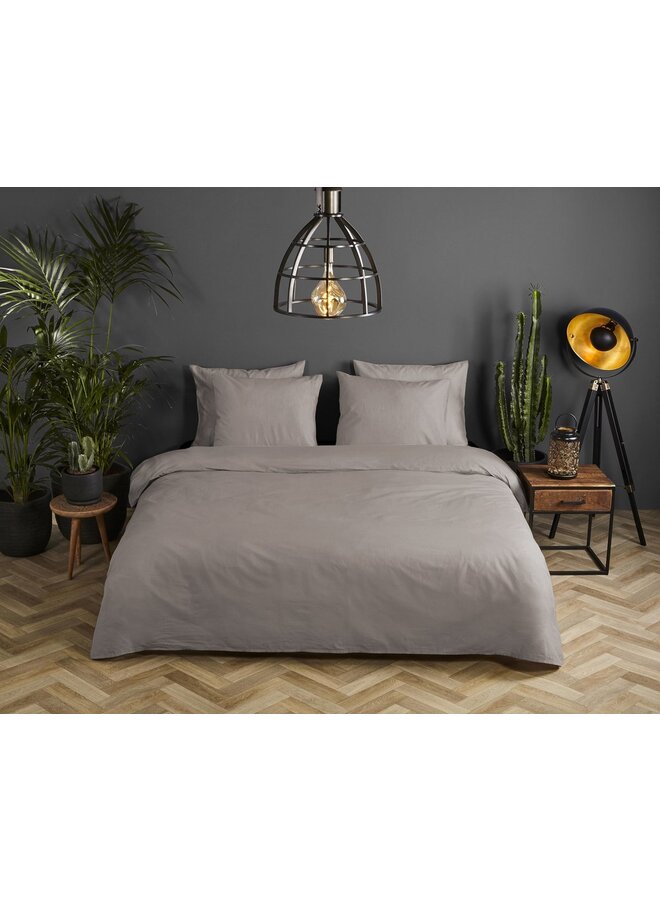 HIP Dekbedovertrek Klei - Katoensatijn