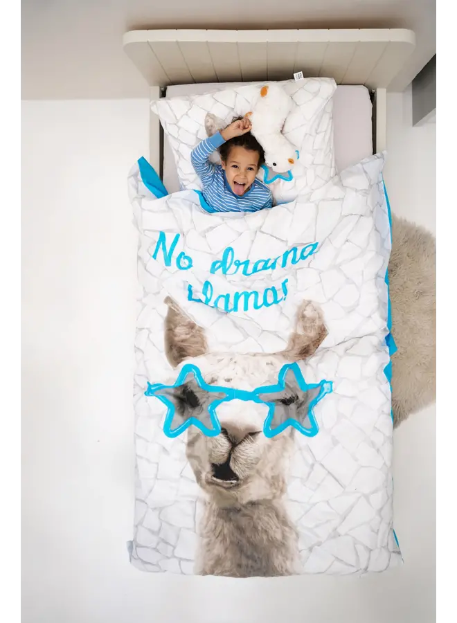 Sleeptime Dekbedovertrek Kids Lama  Wit - Katoen