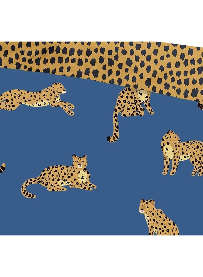 Good Morning Dekbedovertrek Leopards Blauw - Katoen