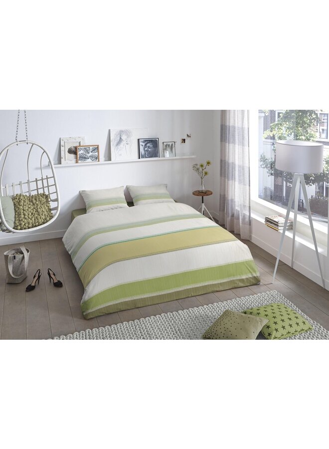 Good Morning Dekbedovertrek Arie Olijf - Katoen