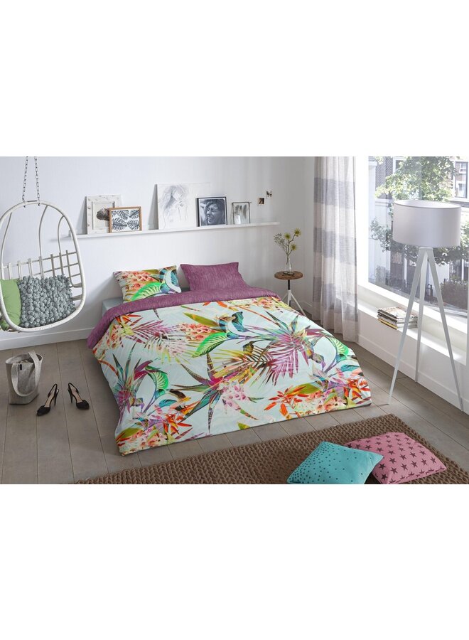 Good Morning Dekbedovertrek Helena Multi - Katoen