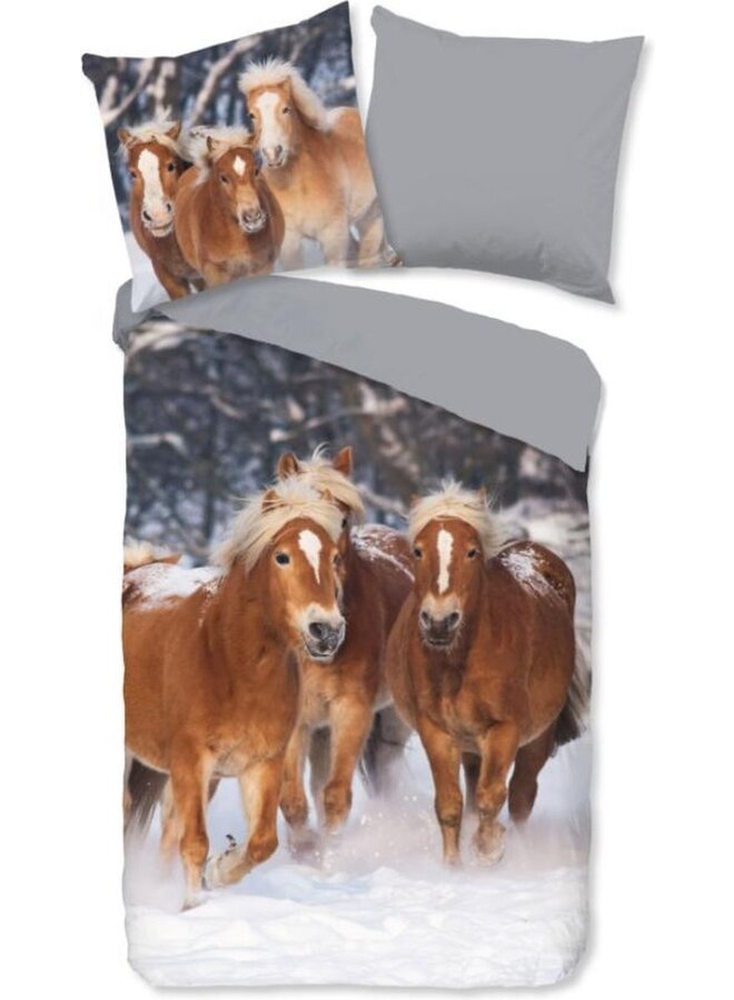 Good Morning Dekbedovertrek Kids Happy Horses Multi - Flanel