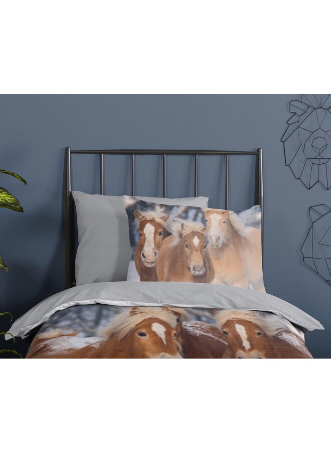 Good Morning Dekbedovertrek Kids Happy Horses Multi - Flanel