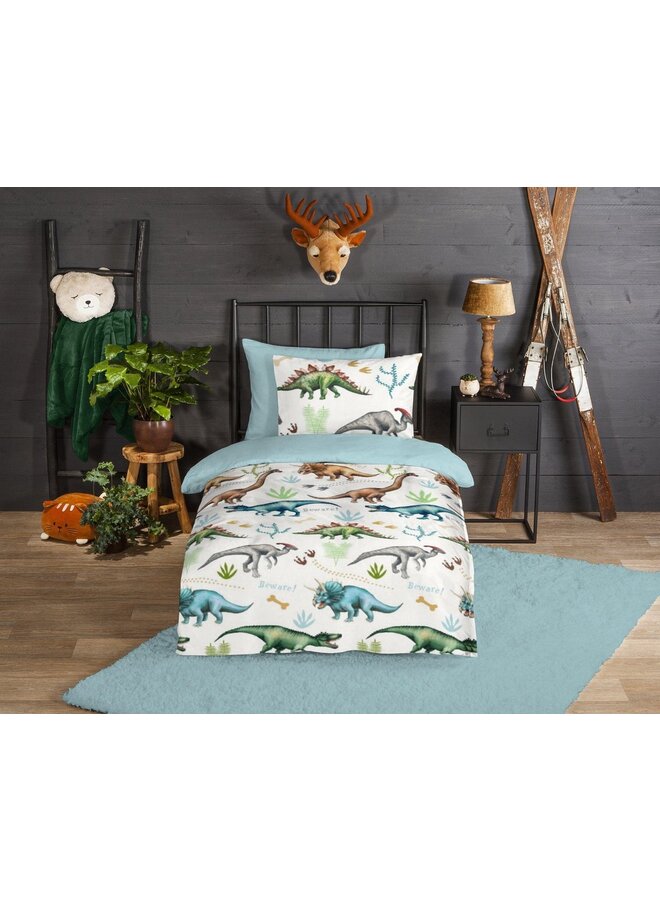 Good Morning Dekbedovertrek Kids Dino Multi - Flanel